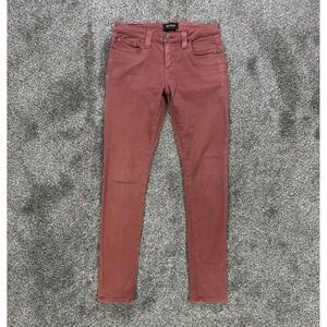 Big Star Alex Skinny Pants Womens 25 Mauve Pink‎ Stretch Low Rise Chino Twill